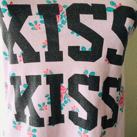 MIGHTY FINE Cute KISS KISS Tank TOP Medium - Picture 6 of 7